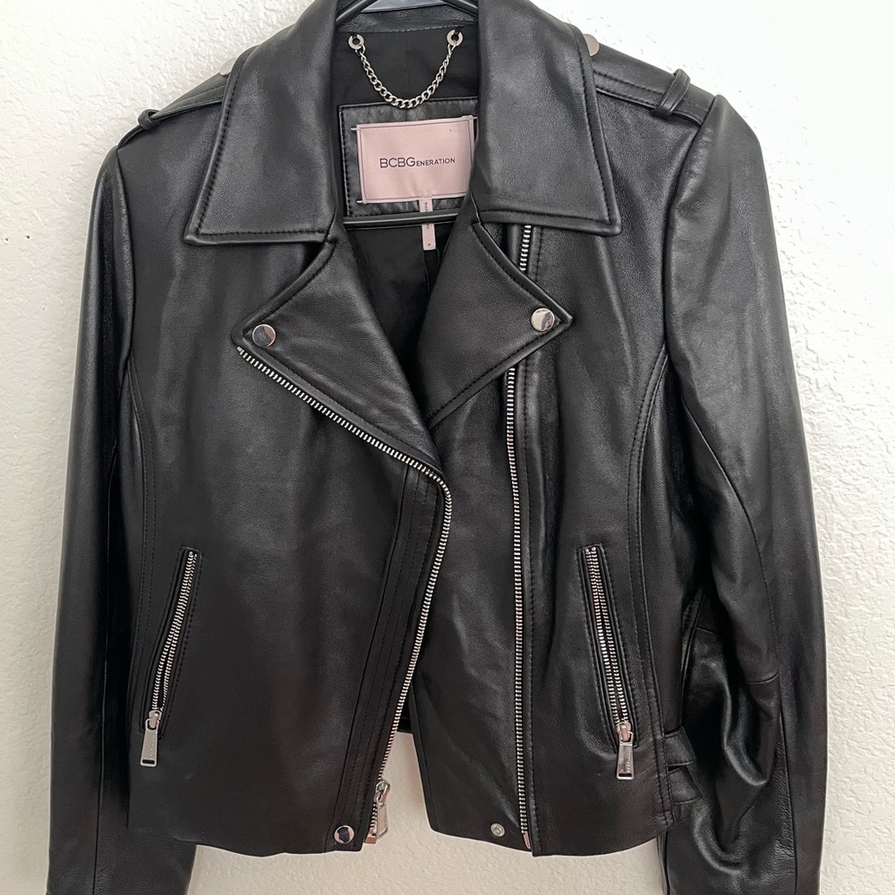 bcbgeneration leather moto jacket